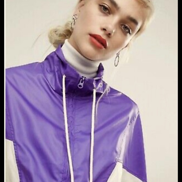 Stradivarius Colorblock Windbreaker 90sRetro Jackt - Picture 2 of 4